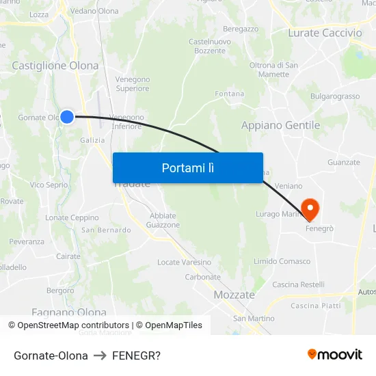 Gornate-Olona to FENEGR? map