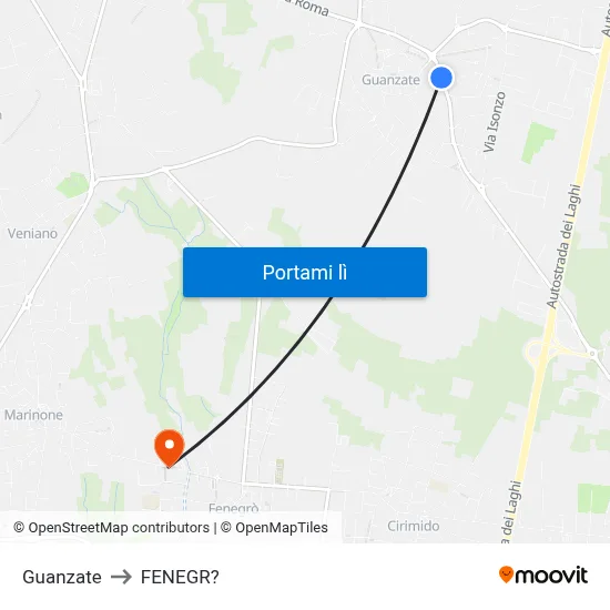 Guanzate to FENEGR? map