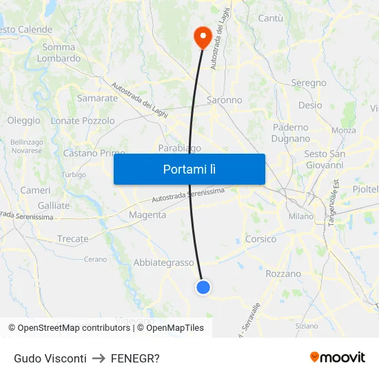 Gudo Visconti to FENEGR? map