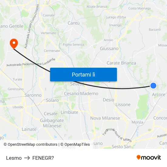 Lesmo to FENEGR? map