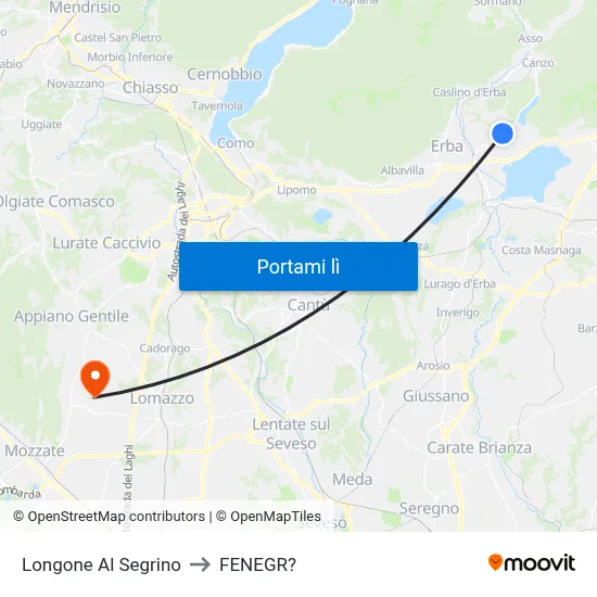 Longone Al Segrino to FENEGR? map