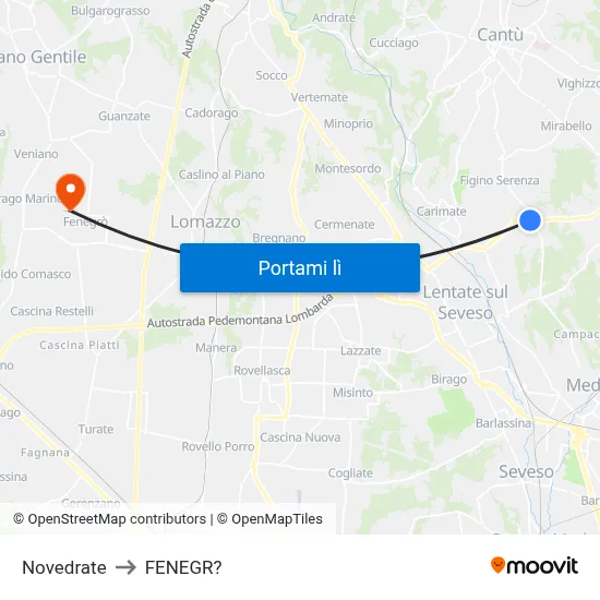 Novedrate to FENEGR? map
