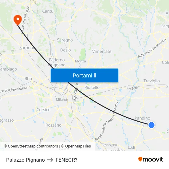 Palazzo Pignano to FENEGR? map