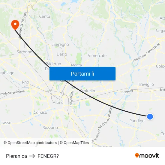 Pieranica to FENEGR? map