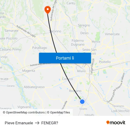 Pieve Emanuele to FENEGR? map