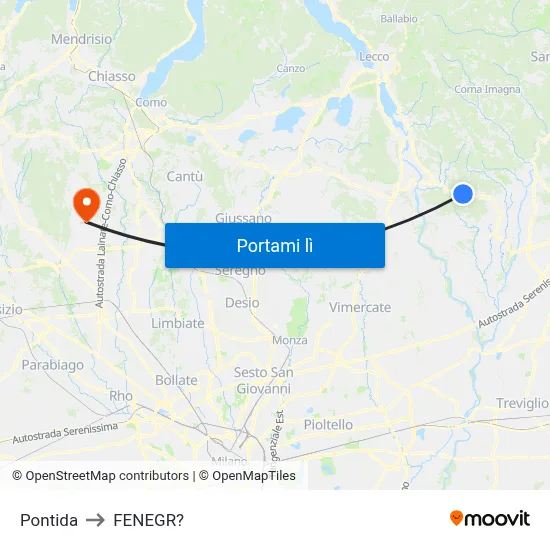 Pontida to FENEGR? map