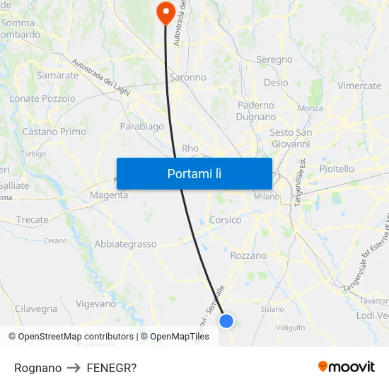 Rognano to FENEGR? map