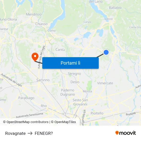Rovagnate to FENEGR? map