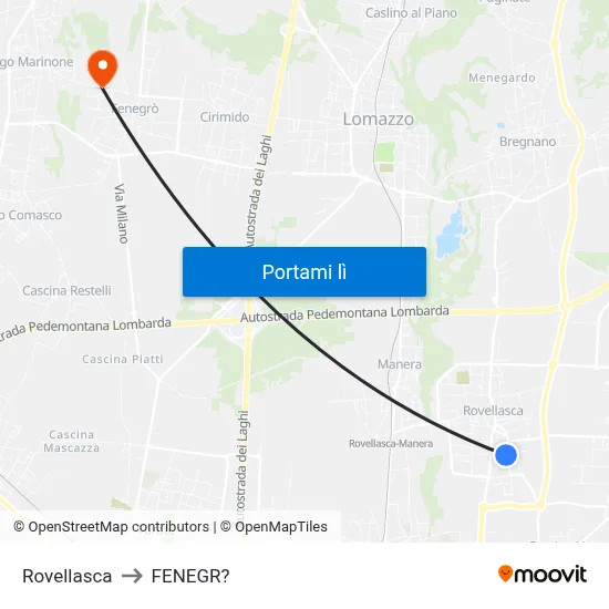 Rovellasca to FENEGR? map