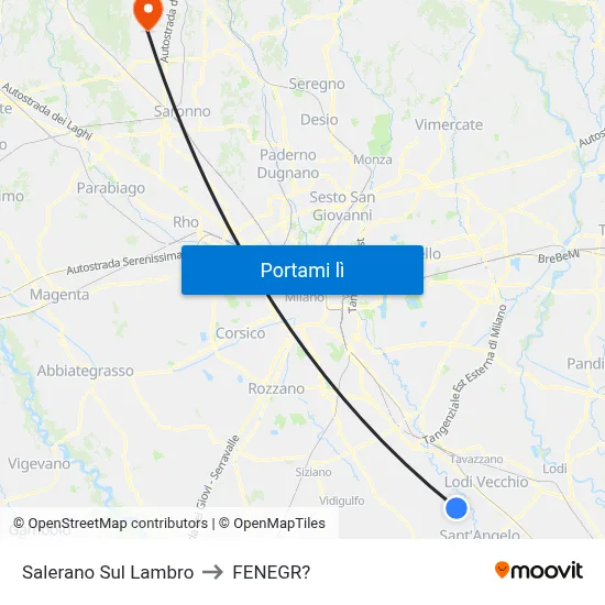 Salerano Sul Lambro to FENEGR? map