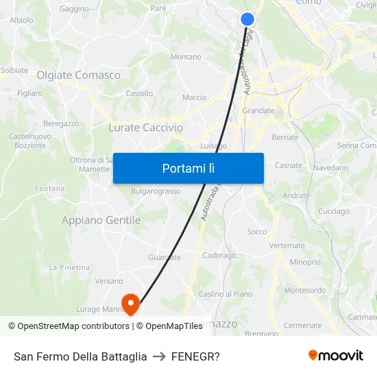 San Fermo Della Battaglia to FENEGR? map