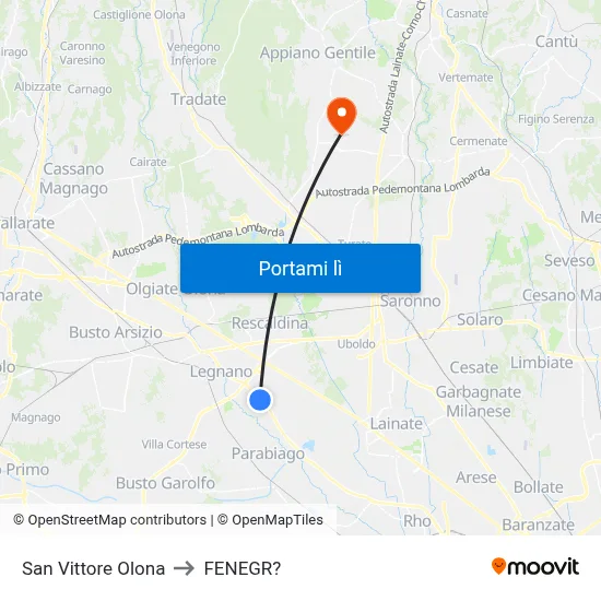 San Vittore Olona to FENEGR? map