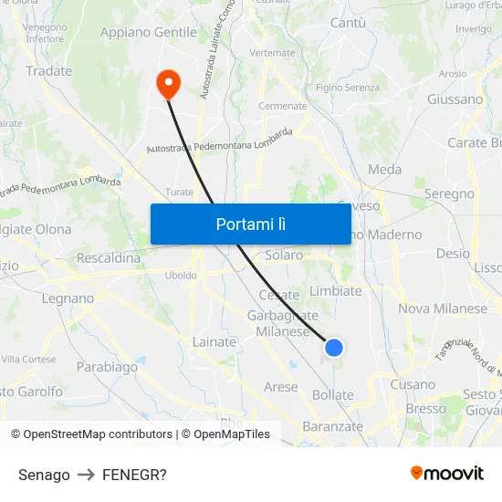 Senago to FENEGR? map