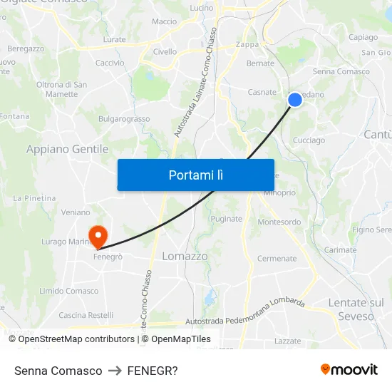 Senna Comasco to FENEGR? map