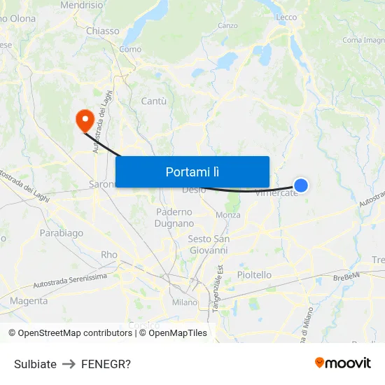 Sulbiate to FENEGR? map
