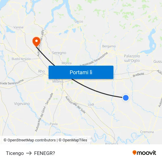 Ticengo to FENEGR? map
