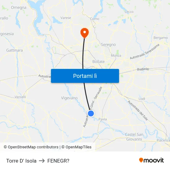 Torre D' Isola to FENEGR? map