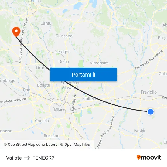 Vailate to FENEGR? map