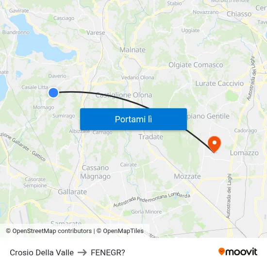 Crosio Della Valle to FENEGR? map