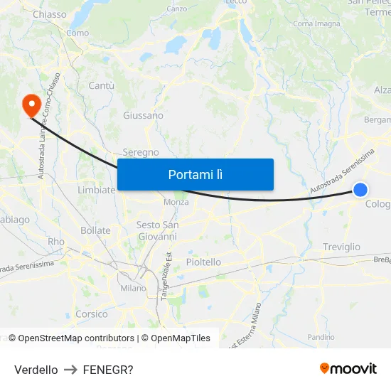 Verdello to FENEGR? map