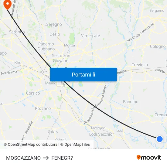 MOSCAZZANO to FENEGR? map