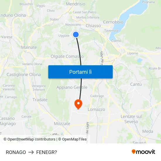 RONAGO to FENEGR? map