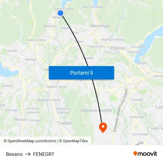 Besano to FENEGR? map