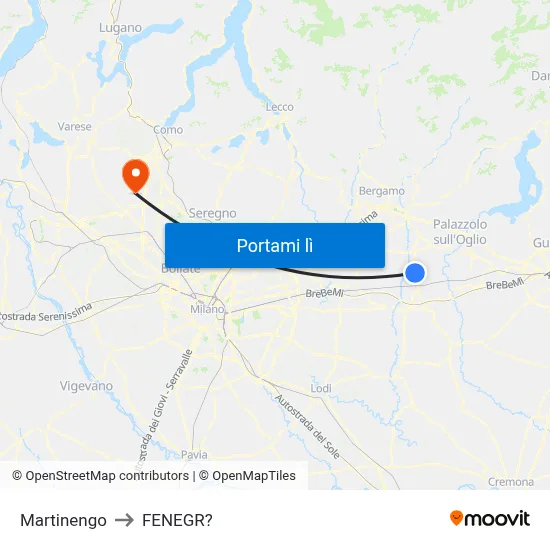 Martinengo to FENEGR? map