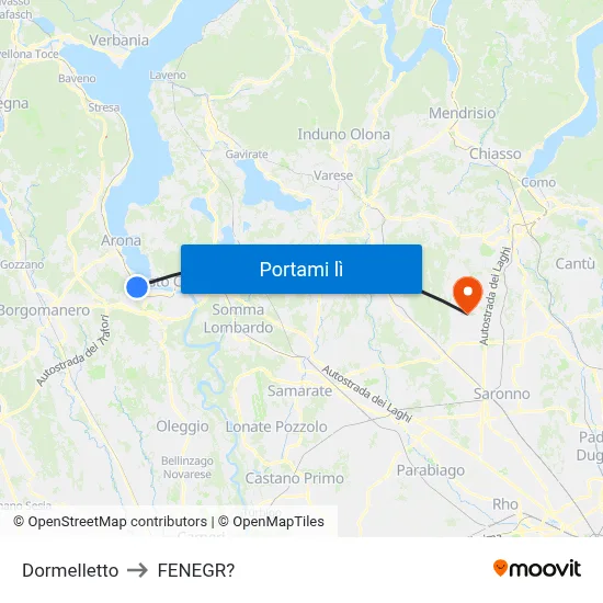 Dormelletto to FENEGR? map