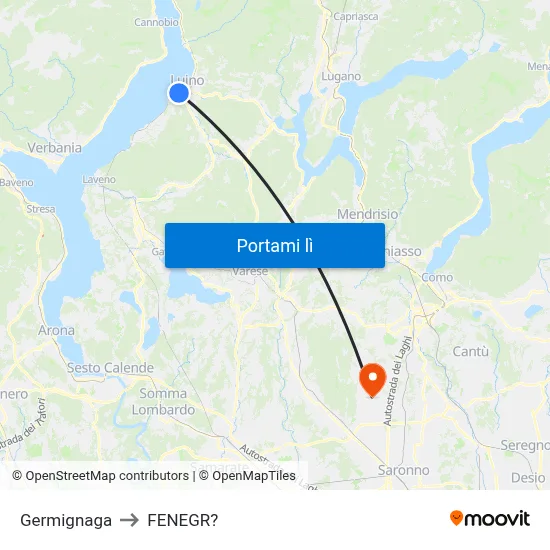 Germignaga to FENEGR? map