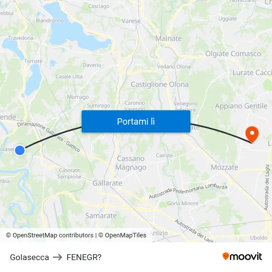 Golasecca to FENEGR? map