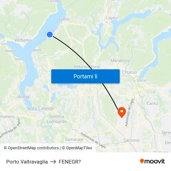 Porto Valtravaglia to FENEGR? map