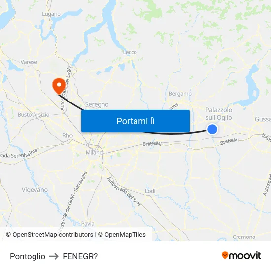 Pontoglio to FENEGR? map