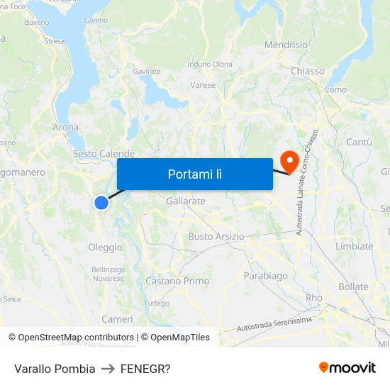 Varallo Pombia to FENEGR? map