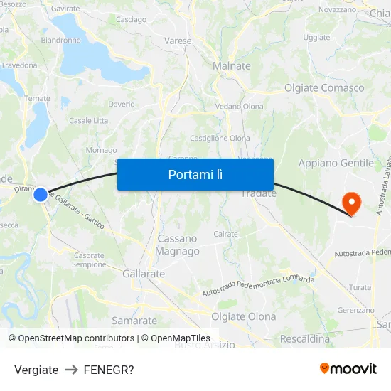 Vergiate to FENEGR? map
