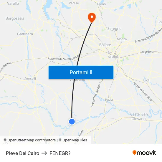 Pieve Del Cairo to FENEGR? map