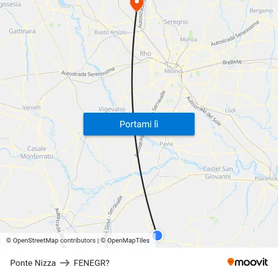 Ponte Nizza to FENEGR? map