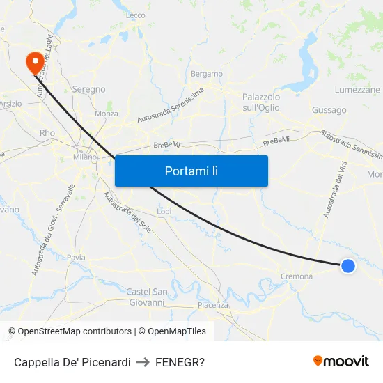 Cappella De' Picenardi to FENEGR? map