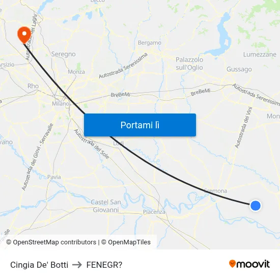 Cingia De' Botti to FENEGR? map
