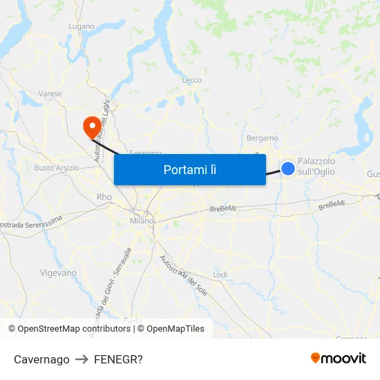 Cavernago to FENEGR? map