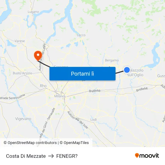 Costa Di Mezzate to FENEGR? map