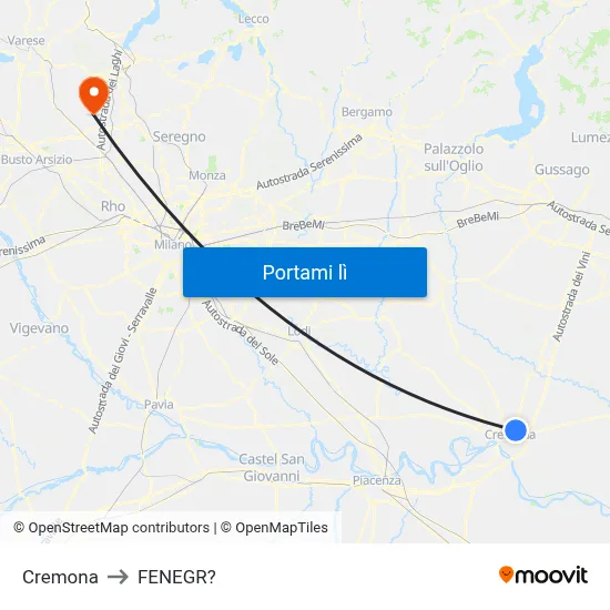 Cremona to FENEGR? map