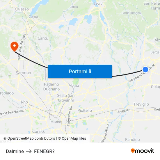 Dalmine to FENEGR? map