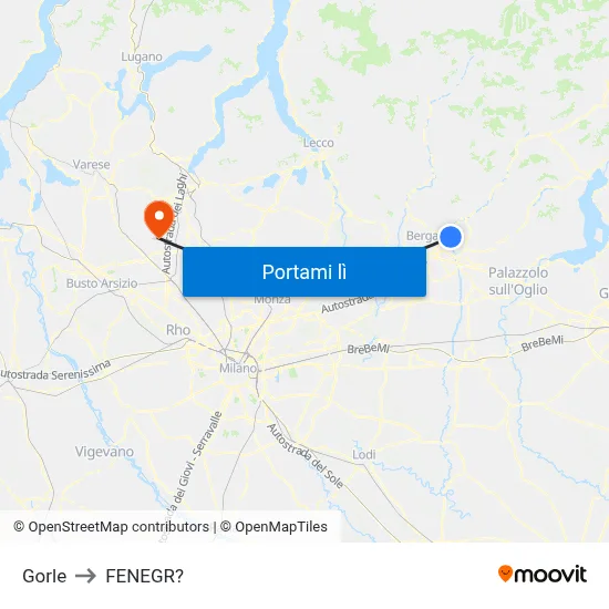 Gorle to FENEGR? map