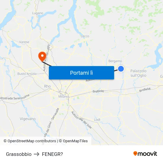 Grassobbio to FENEGR? map