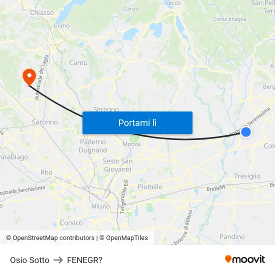 Osio Sotto to FENEGR? map