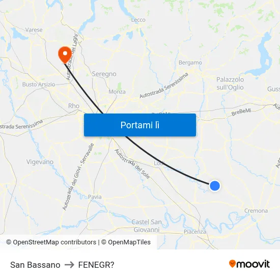 San Bassano to FENEGR? map
