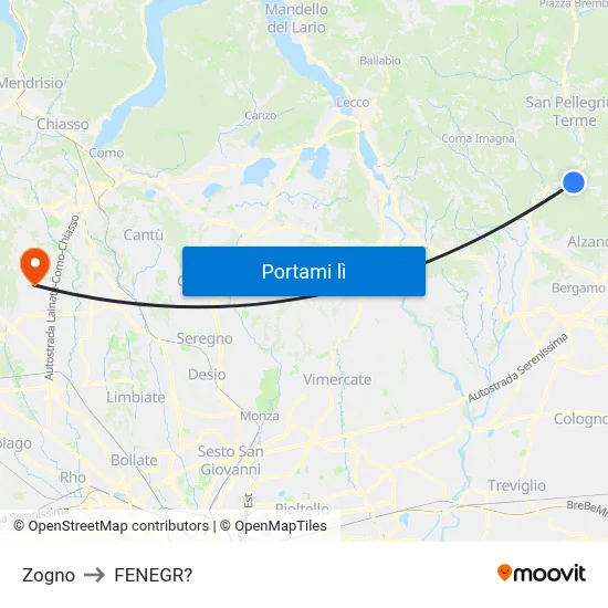 Zogno to FENEGR? map