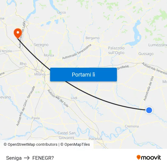Seniga to FENEGR? map