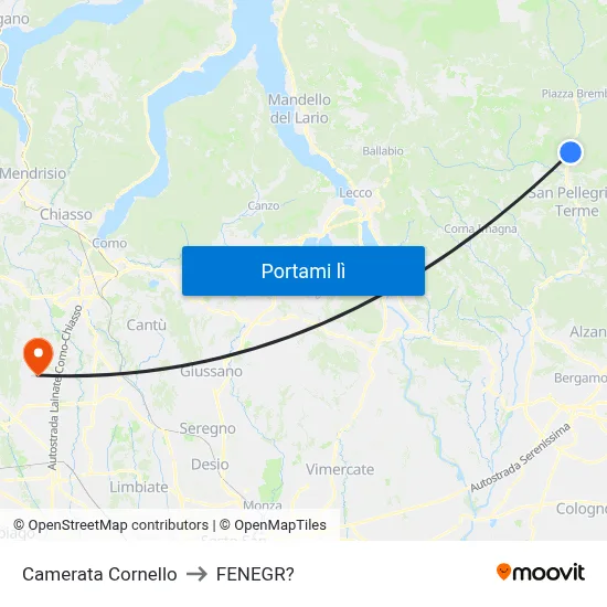 Camerata Cornello to FENEGR? map